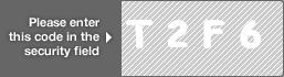 captcha code for visual authentication  letter T number 2 letter F number 6