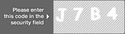 captcha code for visual authentication  letter J number 7 letter B number 4