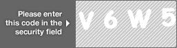 captcha code for visual authentication  letter V number 6 letter W number 5