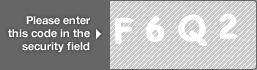 captcha code for visual authentication  letter F number 6 letter Q number 2