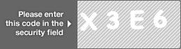 captcha code for visual authentication  letter X number 3 letter E number 6