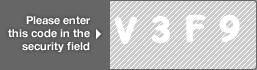 captcha code for visual authentication  letter V number 3 letter F number 9