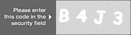captcha code for visual authentication  letter B number 4 letter J number 3