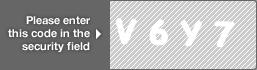 captcha code for visual authentication  letter V number 6 letter Y number 7