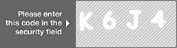 captcha code for visual authentication  letter K number 6 letter J number 4