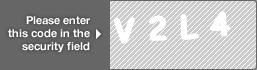 captcha code for visual authentication  letter V number 2 letter L number 4