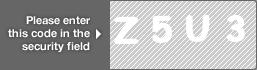 captcha code for visual authentication  letter Z number 5 letter U number 3