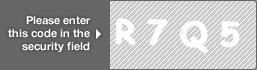 captcha code for visual authentication  letter R number 7 letter Q number 5