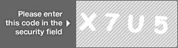 captcha code for visual authentication  letter X number 7 letter U number 5