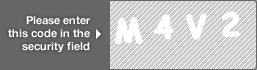 captcha code for visual authentication  letter M number 4 letter V number 2
