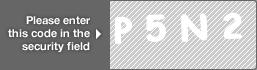 captcha code for visual authentication  letter P number 5 letter N number 2