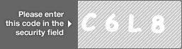 captcha code for visual authentication  letter C number 6 letter L number 8