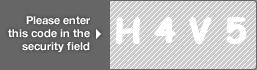 captcha code for visual authentication  letter H number 4 letter V number 5