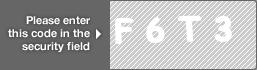 captcha code for visual authentication  letter F number 6 letter T number 3