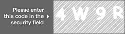 captcha code for visual authentication  number 4 letter W number 9 letter R