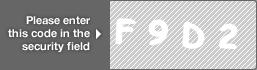 captcha code for visual authentication  letter F number 9 letter D number 2