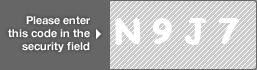 captcha code for visual authentication  letter N number 9 letter J number 7