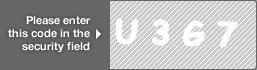captcha code for visual authentication  letter U number 3 letter G number 7