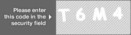 captcha code for visual authentication  letter T number 6 letter M number 4