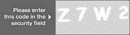 captcha code for visual authentication  letter Z number 7 letter W number 2