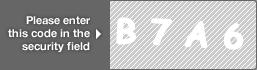 captcha code for visual authentication  letter B number 7 letter A number 6