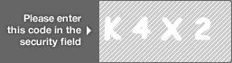 captcha code for visual authentication  letter K number 4 letter X number 2