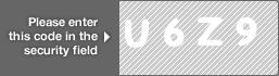 captcha code for visual authentication  letter U number 6 letter Z number 9