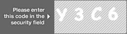 captcha code for visual authentication  letter Y number 3 letter C number 6