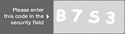 captcha code for visual authentication  letter B number 7 letter S number 3