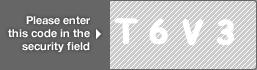 captcha code for visual authentication  letter T number 6 letter V number 3