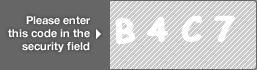 captcha code for visual authentication  letter B number 4 letter C number 7
