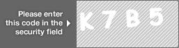 captcha code for visual authentication  letter K number 7 letter B number 5