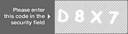 captcha code for visual authentication  letter D number 8 letter X number 7