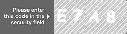 captcha code for visual authentication  letter E number 7 letter A number 8