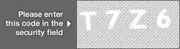 captcha code for visual authentication  letter T number 7 letter Z number 6
