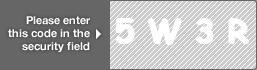 captcha code for visual authentication  number 5 letter W number 3 letter R
