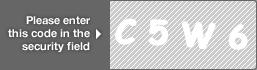 captcha code for visual authentication  letter C number 5 letter W number 6
