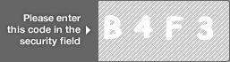 captcha code for visual authentication  letter B number 4 letter F number 3
