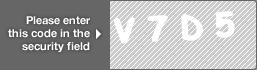 captcha code for visual authentication  letter V number 7 letter D number 5