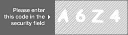 captcha code for visual authentication  letter A number 6 letter Z number 4