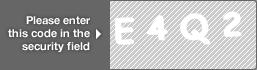 captcha code for visual authentication  letter E number 4 letter Q number 2