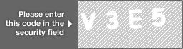 captcha code for visual authentication  letter V number 3 letter E number 5