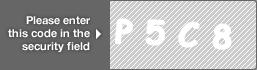 captcha code for visual authentication  letter P number 5 letter C number 8