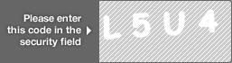 captcha code for visual authentication  letter L number 5 letter U number 4