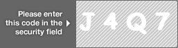 captcha code for visual authentication  letter J number 4 letter Q number 7